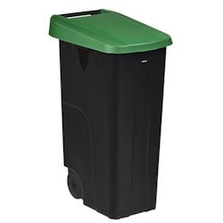Rossignol - Poubelle 110L mobile couvercle plein MOVATRI GREEN - vert - vert plastique polypropylène 55511_0