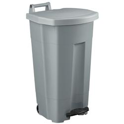 Rossignol - Poubelle mobile à pédale 90L BOOGY - gris/gris - gris plastique 56364_0