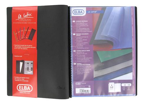 LOT DE 2 - PROTÈGE-DOCUMENTS OPAQUES A4 50 POCHETTES LE LUTIN CLASSIQUE OXFORD NOIR