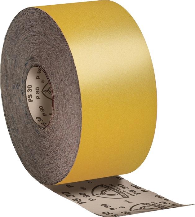 Rouleau de tissu abrasif PS 30 D 115 mm - granulation 180 pour laque, peinture et mastic - corindon - KLINGSPOR_0