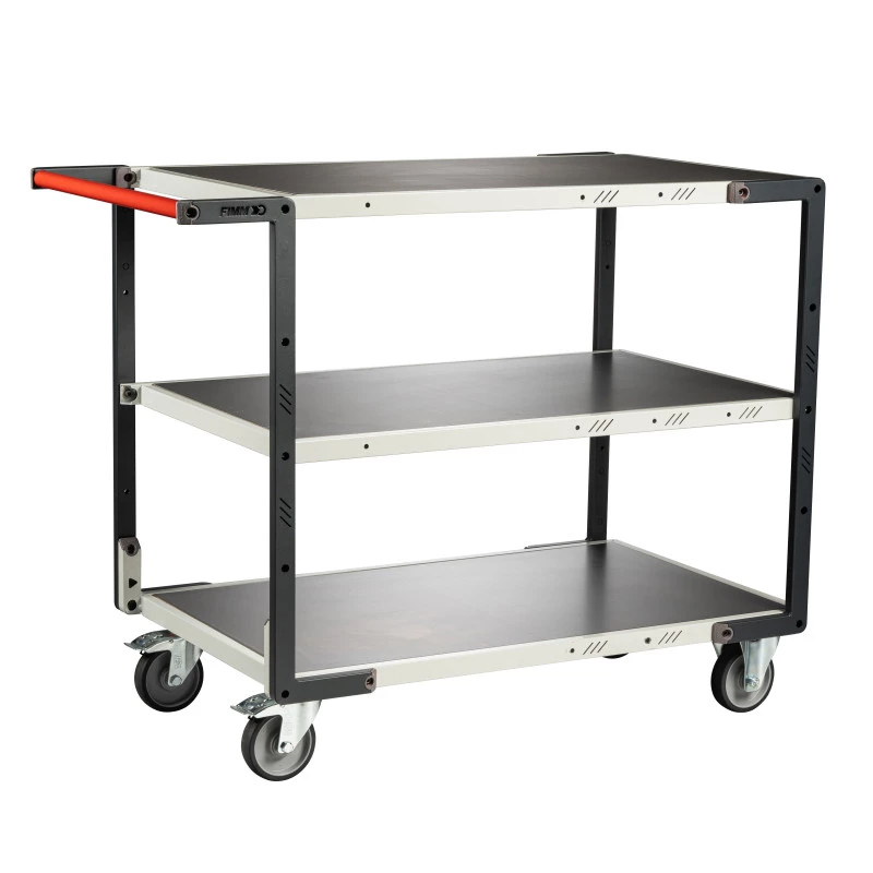 Servante 3 plateaux tôle galvanisée_0