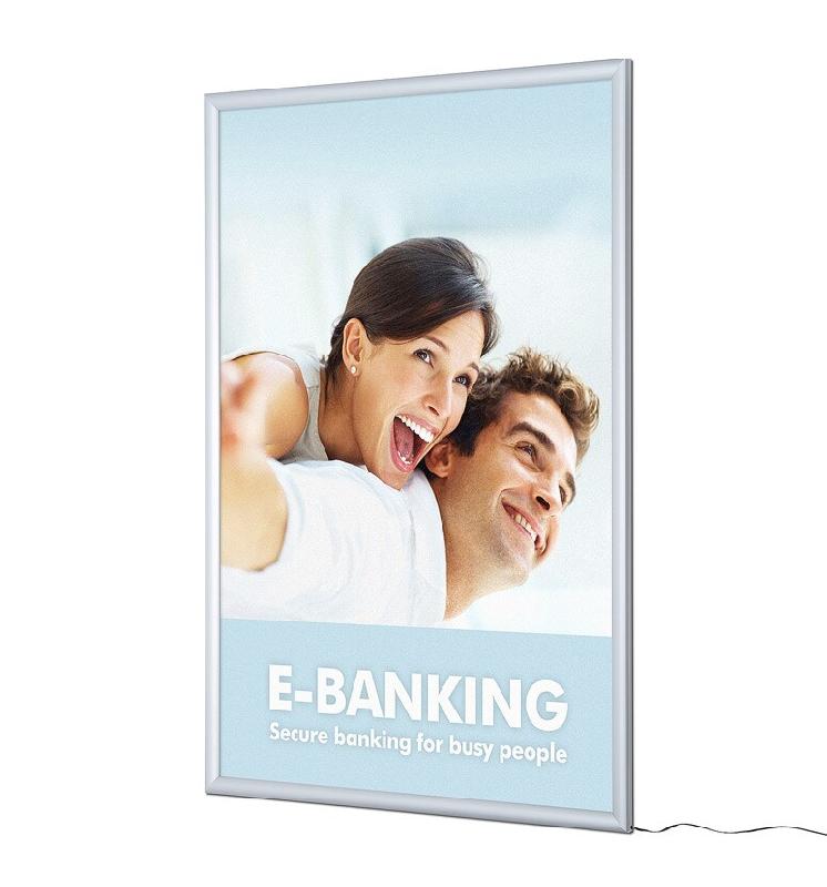 SHOWDOWN Displays Exposiciónate Boîte D'affichage Lumineux LED A0  PLEDA0G30 - argenté aluminium PLEDA0G30_0