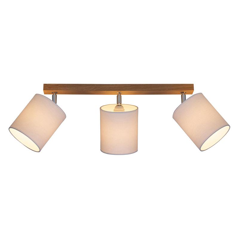 BRITOP SPOT POUR PLAFOND CORRALEE, BLANC/CHÊNE, À 3 LAMPES