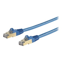 STARTECH.COM 2M CAT6A ETHERNET CABLE, 10 GIGABIT SHIELDED SNAGLESS RJ45 100W POE PATCH CORD, CAT 6A 10GBE STP NETWORK CABLE W/STRAIN RELIEF, BLUE, FLUKE TESTED/UL CERTIFIED WIRING/TIA - CATEGORY 6A - 26AWG (6ASPAT2MBL) - CORDON DE RACCORDEMENT - 2 M - BLE