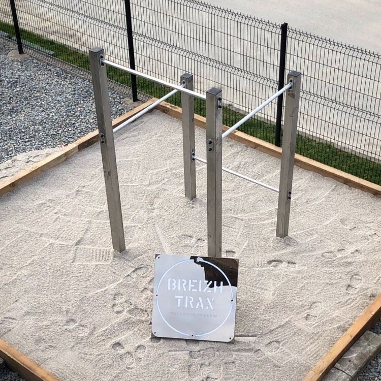 Station barres fixes 4 - Référence SBF4 - Tractions et dips - Acier inoxydable - Norme NF EN 16630 : 2015_0