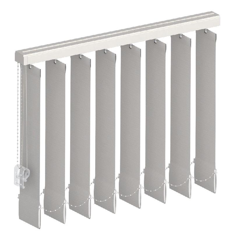 STORE À BANDES VERTICALES SUR MESURE, LAMES LARGEUR 127 MM EN  POLYESTER TAMISANT COLORIS BRONZE