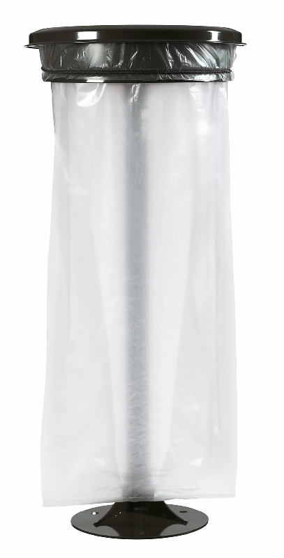 Support sac COLLECMUR sur poteau avec platine - Gris Manganèse_0