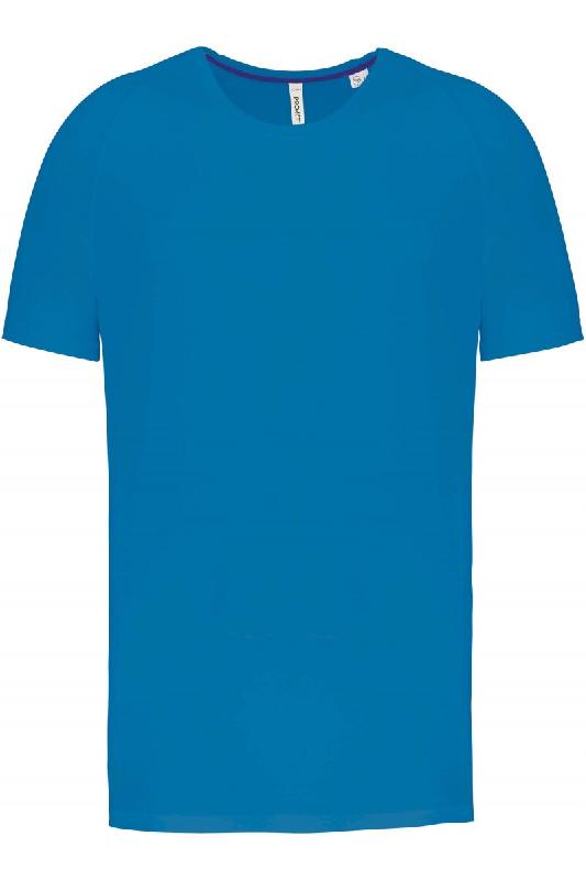 T-shirt de sport à col rond recyclé homme Aqua Blue S 100% Polyester - S bleu 3663639096881_0