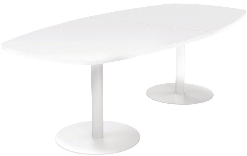 TABLE CONFÉRENCE ELGA PIED COROLLE240X113 CM PLATEAU STRATIFIÉ BLANC/BLANC - MANUTAN COLLECTIVITÉS