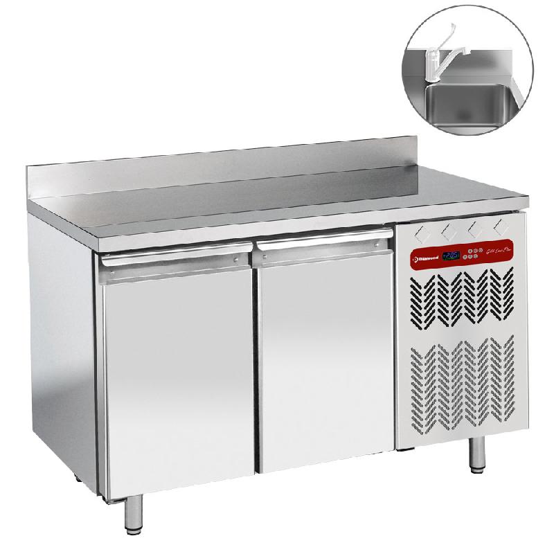 Table de travail refrigeree timbre positive ventilée 2 portes gn 1/... - PTG2N/HA-R2EV_0