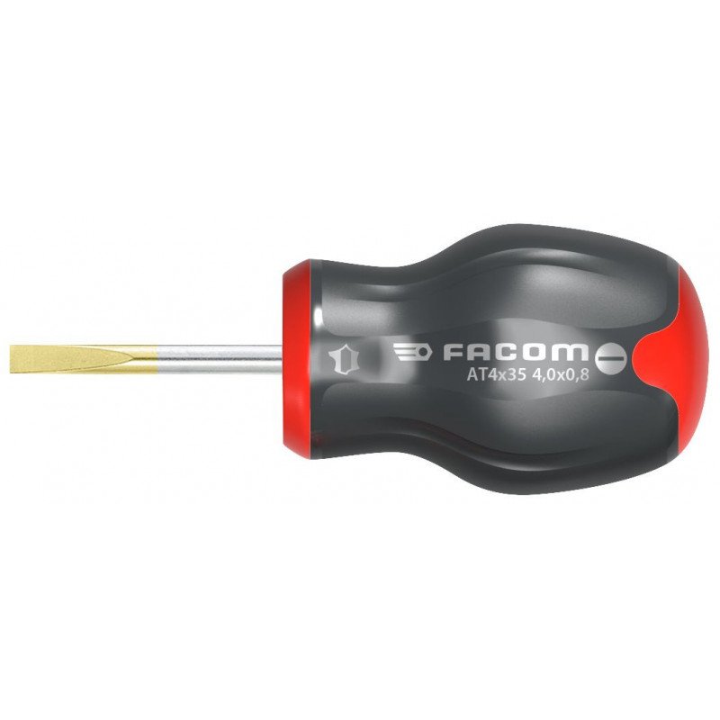 TOURNEVIS PROTWIST® POUR VIS À FENTE À LAME COURTE 5,5X35MM LONGUEUR 91MM - FACOM - AT5.5X35