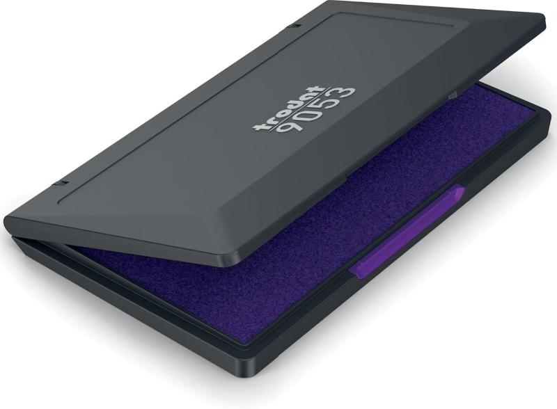 TRODAT Tampon encreur 9053, pour caoutchouc et tampons polymères, 16 x 9 cm, encre violette - 0092399563648_0