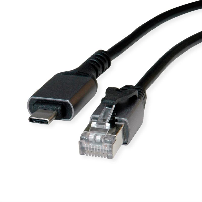 VALUE Câble convertisseur USB 3.2 Gen 2 type C - Gigabit Ethernet, noir, 2 m_0