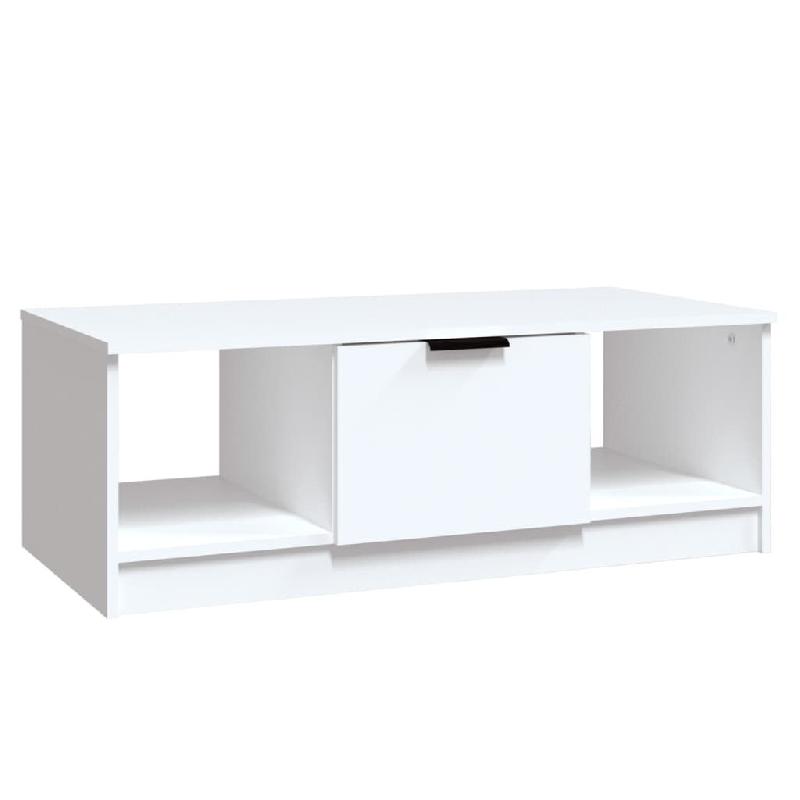 VidaXL Table basse blanc 102x50x36 cm bois d'ingénierie Modèle Majesté Horizon - 811349XL_0