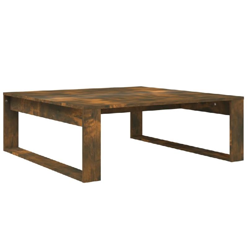 VidaXL Table basse Chêne fumé 100x100x35 cm Bois d'ingénierie Modèle Sirius Élite - 815999_0