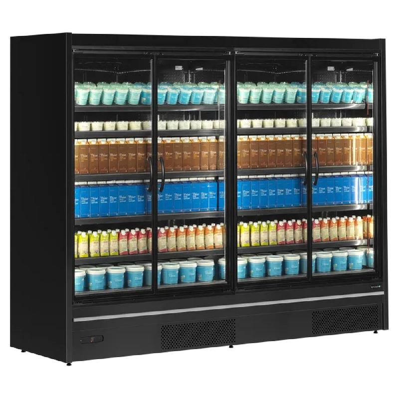 Vitrine réfrigérée 4 portes - 1480L - Noir | Tefcold - MDCA2500HB_0