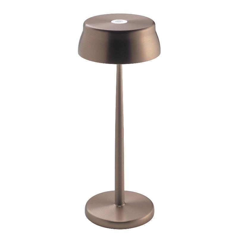 ZAFFERANO LAMPE À POSER LED RECHARGEABLE SISTER LIGHT CUIVRÉE CCT