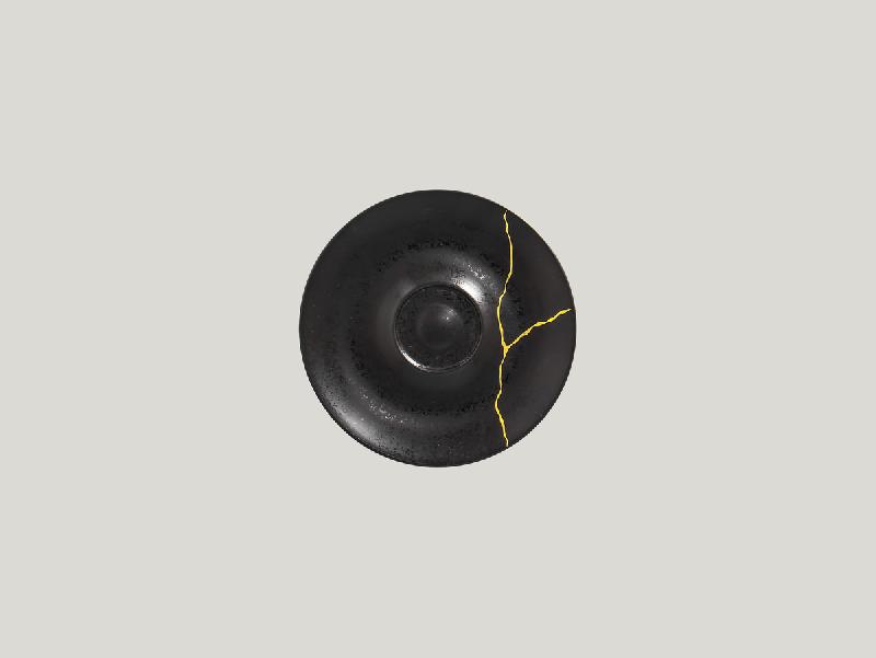 SOUS TASSE À THÉ ROND NOIR PORCELAINE Ø 15 CM KINTZOO RAK