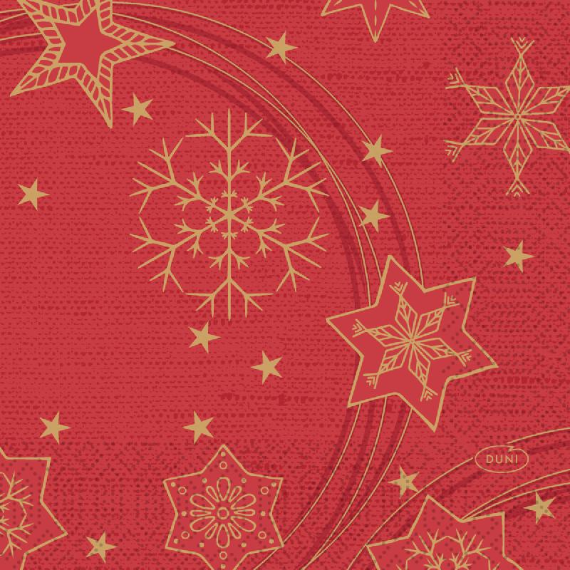 SERVIETTE ROUGE OUATE DE CELLULOSE STAR SHINE ROUGE DUNI (50 PIÈCES)