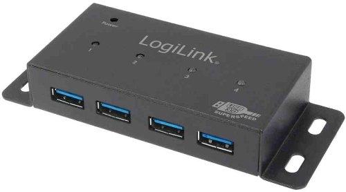 LogiLink UA0149 Gris - Hub informatique USB 3.0 - Taux de transfert 5000 Mbit/s - 230V - 3.5A_0