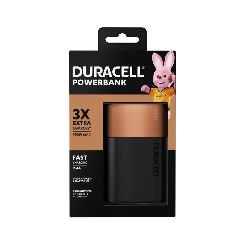 Powerbank Duracell 10050 mAh - Batterie externe universelle avec Quick Charge 3.0 et USB Type-C_0