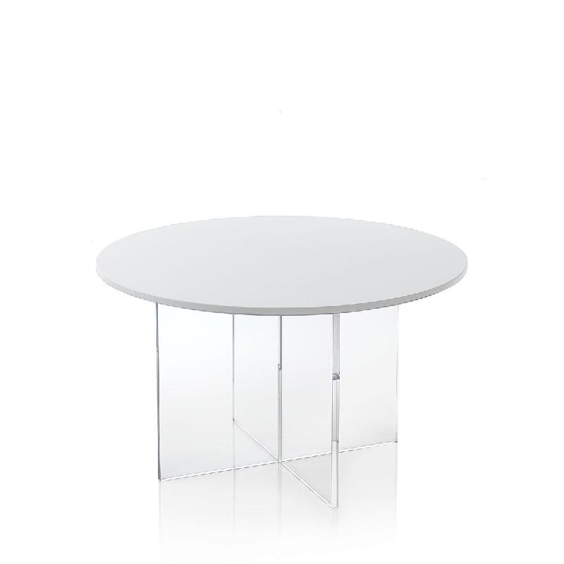 AQA Design Table basse DALEN en acrylique et mdf blanc L.70 P.70 H.40 MP03092 - blanc Bois manufacturé MP03092_0