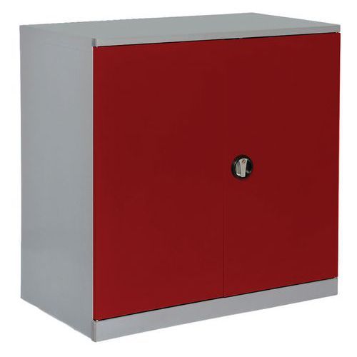 ARMOIRE BASSE 1250 X 500 X HT 1000 GRIS CLAIR/ ROUGE 3002 - ANJOU TOLERIE