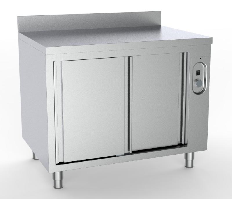 Armoire chauffante 2 portes coulissantes et dosseret prof: 700mm lo... - P7333.0314_0