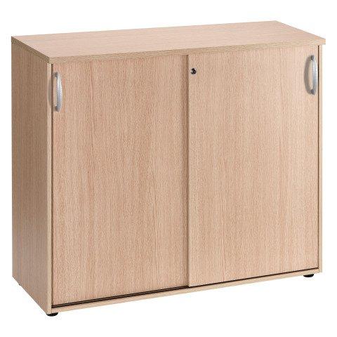 ARMOIRE COMPTOIR BOIS PORTES COULISSANTES H 104 X L 120 CM EXCELLENS / ARKO CHÊNE CLAIR