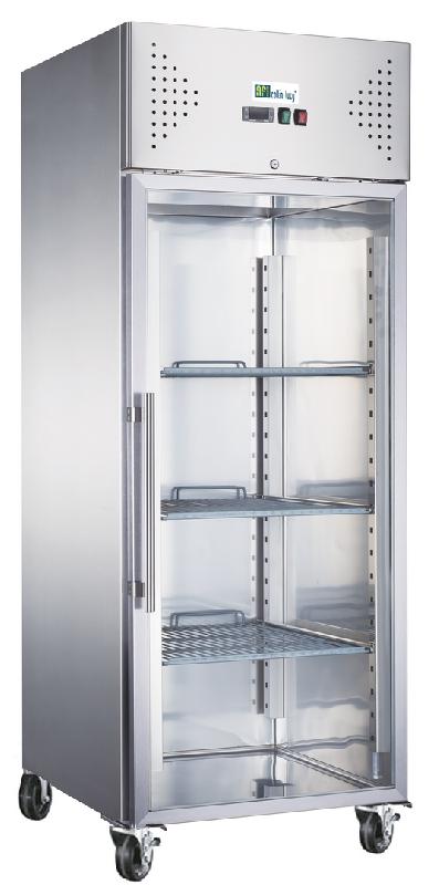 Armoire réfrigérrée inox une porte vitrée 650 l positive - AAF7PV_0