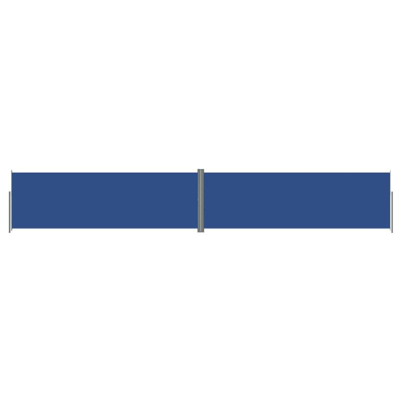 Auvent paravent - Brise-vue latéral rétractable bleu 200x1200 cm pour jardin, terrasse, balcon - Protection visuelle avec écran double face et rétractation automatique_0