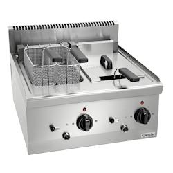 Bartscher Friteuse inox double électrique 2 x 8 Litres, 12 600 W, 400 V - TRI - 131425_0