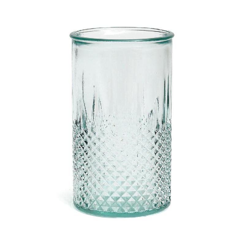 Bazar Bizar Verre à boire en verre recyclé 8x8x14 cm bleu - Lot de 16 - bleu verre ESSAMI004B-M-MTR16_0