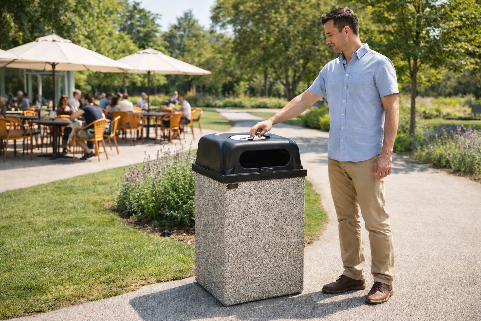 Borne de propreté en béton armé - Article 591 - Résistance climatique et personnalisation_1