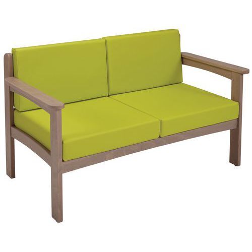CANAPÉ 2 PLACES AUTIZE STRUCTURE TAUPE PVC 2097 ANIS - MANUTAN EXPERT