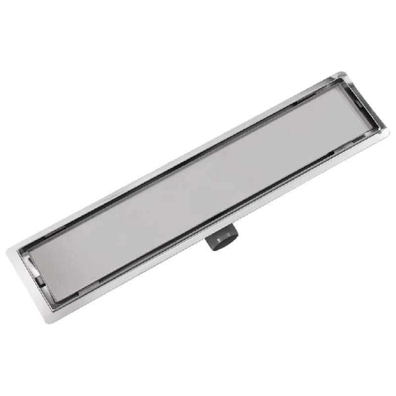 Caniveau drain de douche linéaire en acier inoxydable - 63 cm - Débit 40 L/min - Modèle Insert de carrelage_0