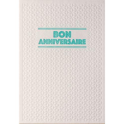 CARTE DE VOUX PAPETTE SPARKLE2 BON ANNIVERSAIRE - CARTE RELIEF 430G DEUX FACES + ENV KRAFT - 115 X 165MM - LOT DE 5