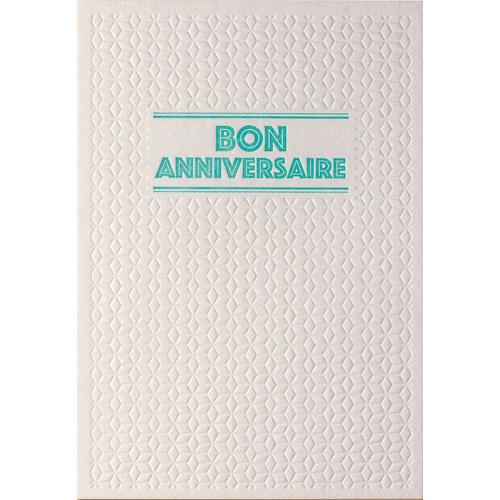 CARTE DE VOUX PAPETTE SPARKLE2 BON ANNIVERSAIRE - CARTE RELIEF 430G DEUX FACES + ENV KRAFT - 115 X 165MM - LOT DE 5