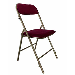Chaise pliante accrochable - NOZZE - Velours non feu AM18 - Piétement acier traité anticorrosion_0