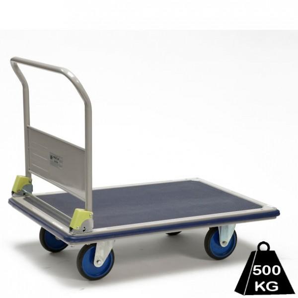 Chariot modulable à dossier rabattable - PRESTAR - Charge 150 à 500 kg - Roues pivotantes et tapis antidérapant_0