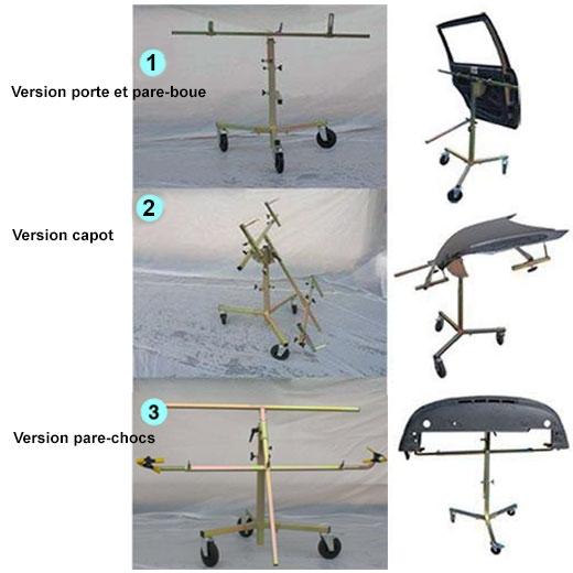 Chariots transformable pour le vernissage de pare-chocs, capot, porte, pare-boue - 11581468_0