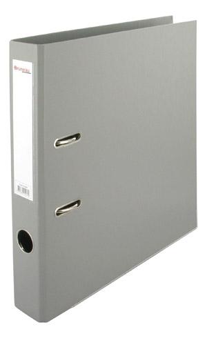 CLASSEUR À LEVIER CARTONNÉ BRUNEAU A4 - DOS 5 CM GRIS