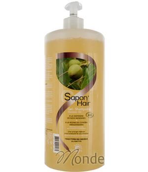 COSMIGEA - SAPON'HAIR TOUS TYPES DE CHEVEUX NOIX INDIENNES+ RÉSINE DE COPAIBA AMAZONIENNE 1L