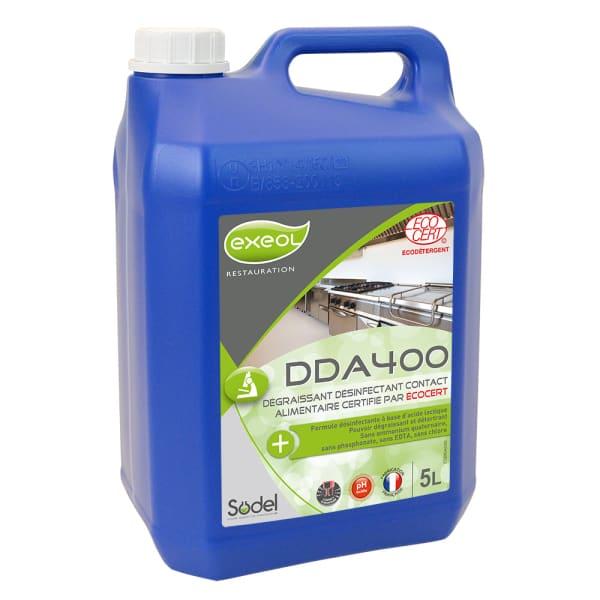 DDA 400 Désinfectant Acide Ecocert 5L - Détergent Moussant à Base d'Acide Lactique - Marque Exeol_0