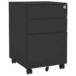 Décoshop26 - Caissons à tiroirs meuble de bureau sur roulettes 3 tiroirs 39 x 45 x 60 cm acier anthracite DEC024558 - 3000254772415_0