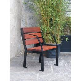 Fauteuil silaos bois chene clair avec accoudoir classique_0