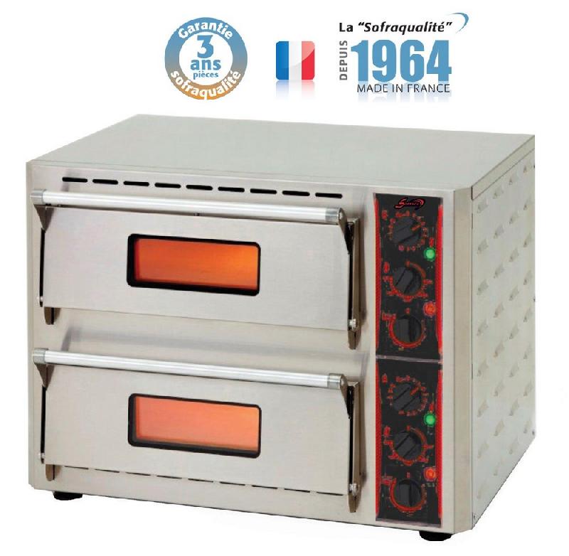 Four à pizza professionnel quartz infrarouge - 2 chambres alimentation - triphasé ( 400 v ) - 18424_0