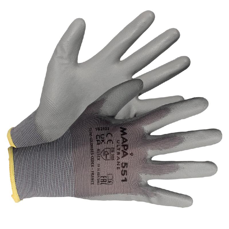 GANTS TRAVAUX DE PRÉCISION MAPA ULTRANE 551 TAILLE 7, LOT DE 10 PAIRES