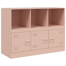 Helloshop26 - Buffet bahut commode armoire meuble de rangement organisateur cuisine salle de séjour salon 99 x 39 x 73 cm acier Rose 02_0036217 - 300_0