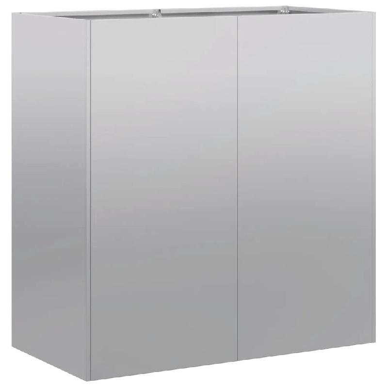Helloshop26 - Jardinière moderne extérieure grand espace 80 x 40 x 80 cm en acier galvanisé 02_0051502 - acier 3000236946179_0